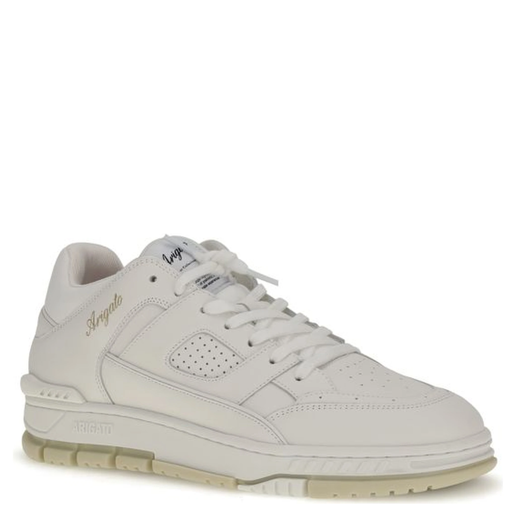 White Calf Leather Bos Taurus Low Top Sneakers
