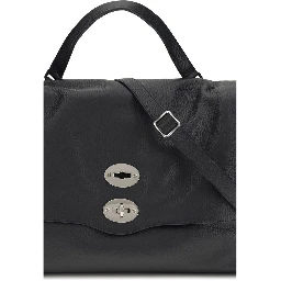 حقيبة كتف بوس توروس من جلد العجل الأزرق