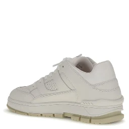 White Calf Leather Bos Taurus Low Top Sneakers
