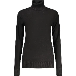 Black Viscose Women Sweater