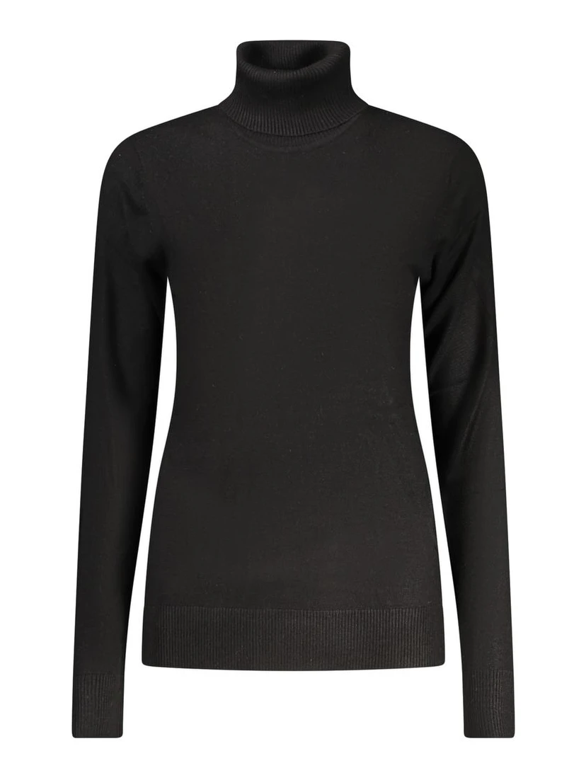 Black Viscose Women Sweater