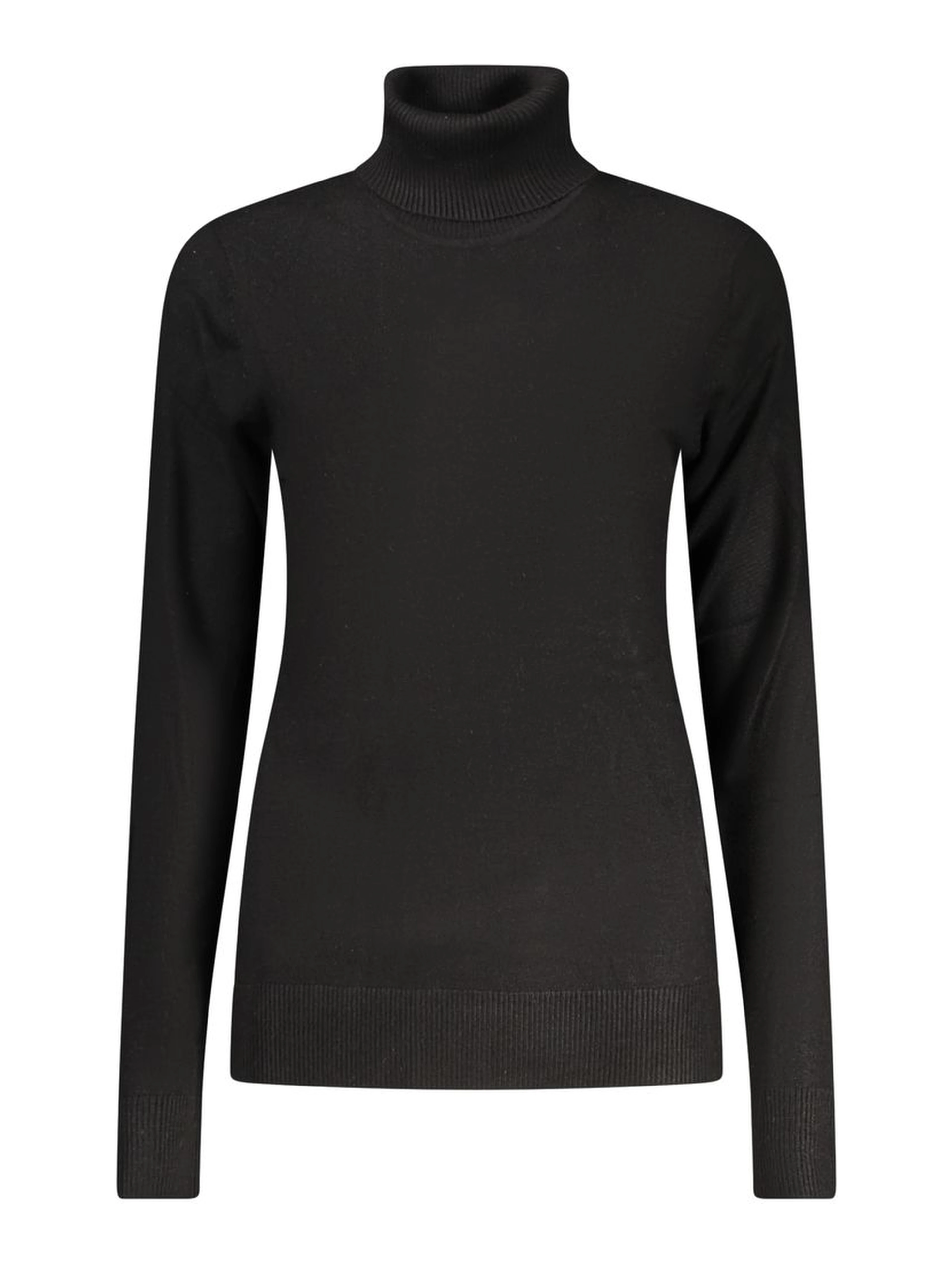 Black Viscose Women Sweater