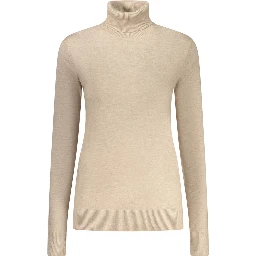 Beige Viscosa Women Sweater