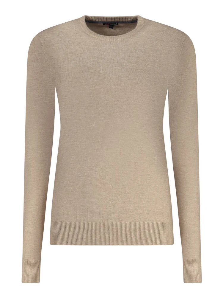 Beige Viscose Women Sweater