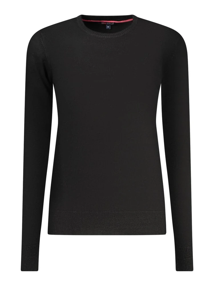 Black Viscose Women Sweater