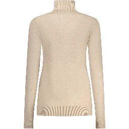 Beige Viscosa Women Sweater