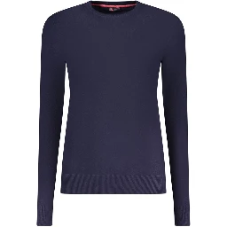 Blu Viscose Donna Maglia