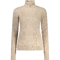 Beige Viscosa Women Sweater
