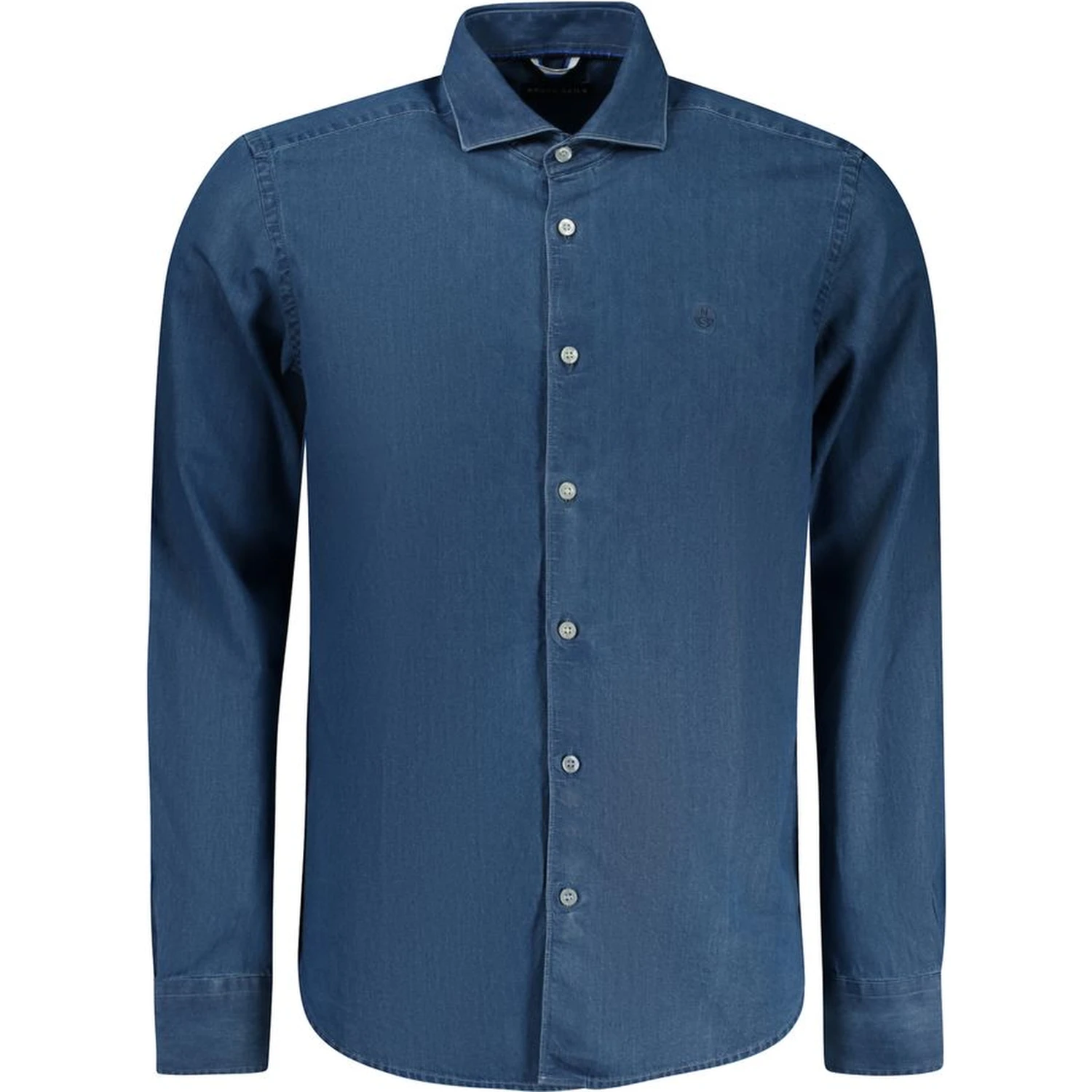 Blue Cotton Men Shirt