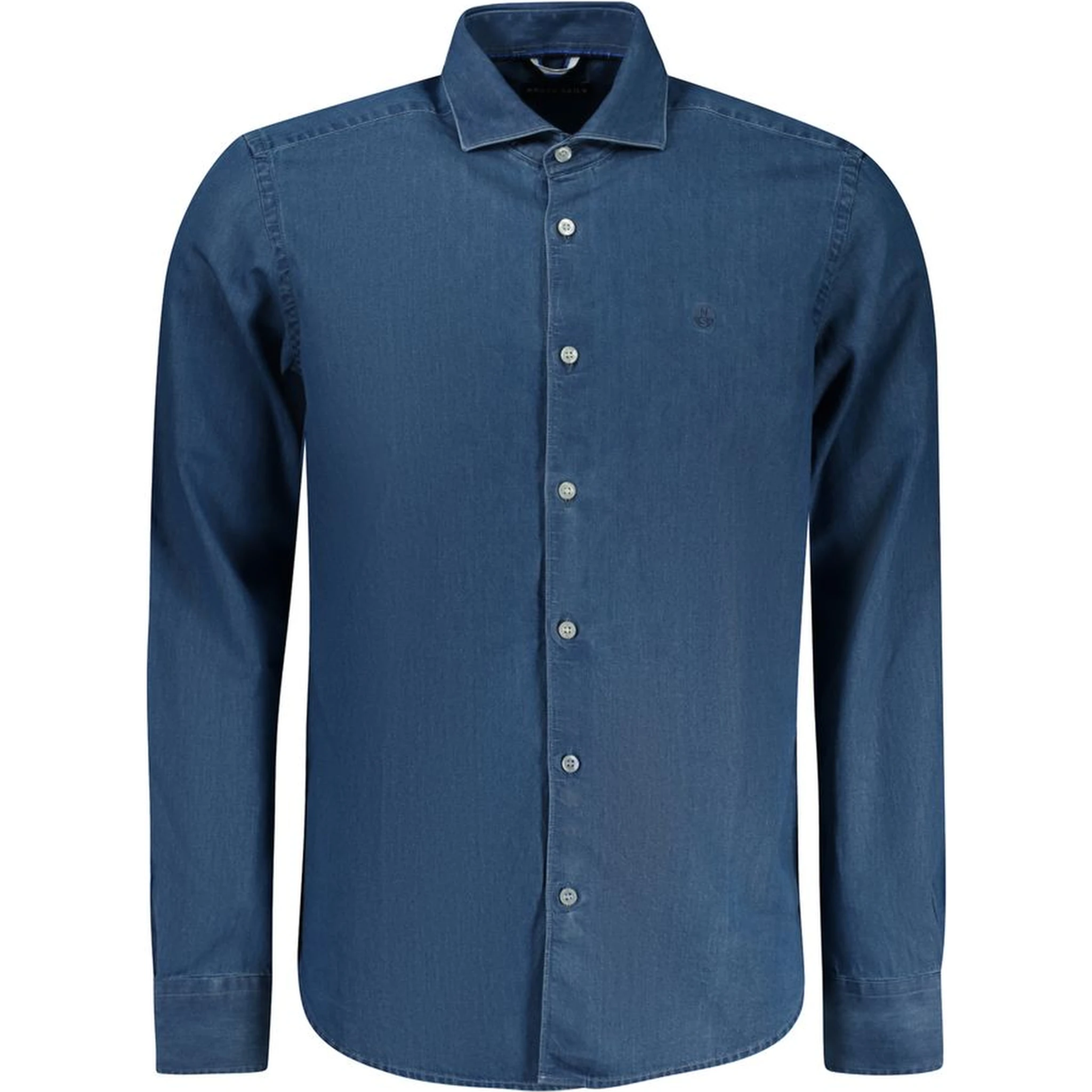 Blue Cotton Men Shirt