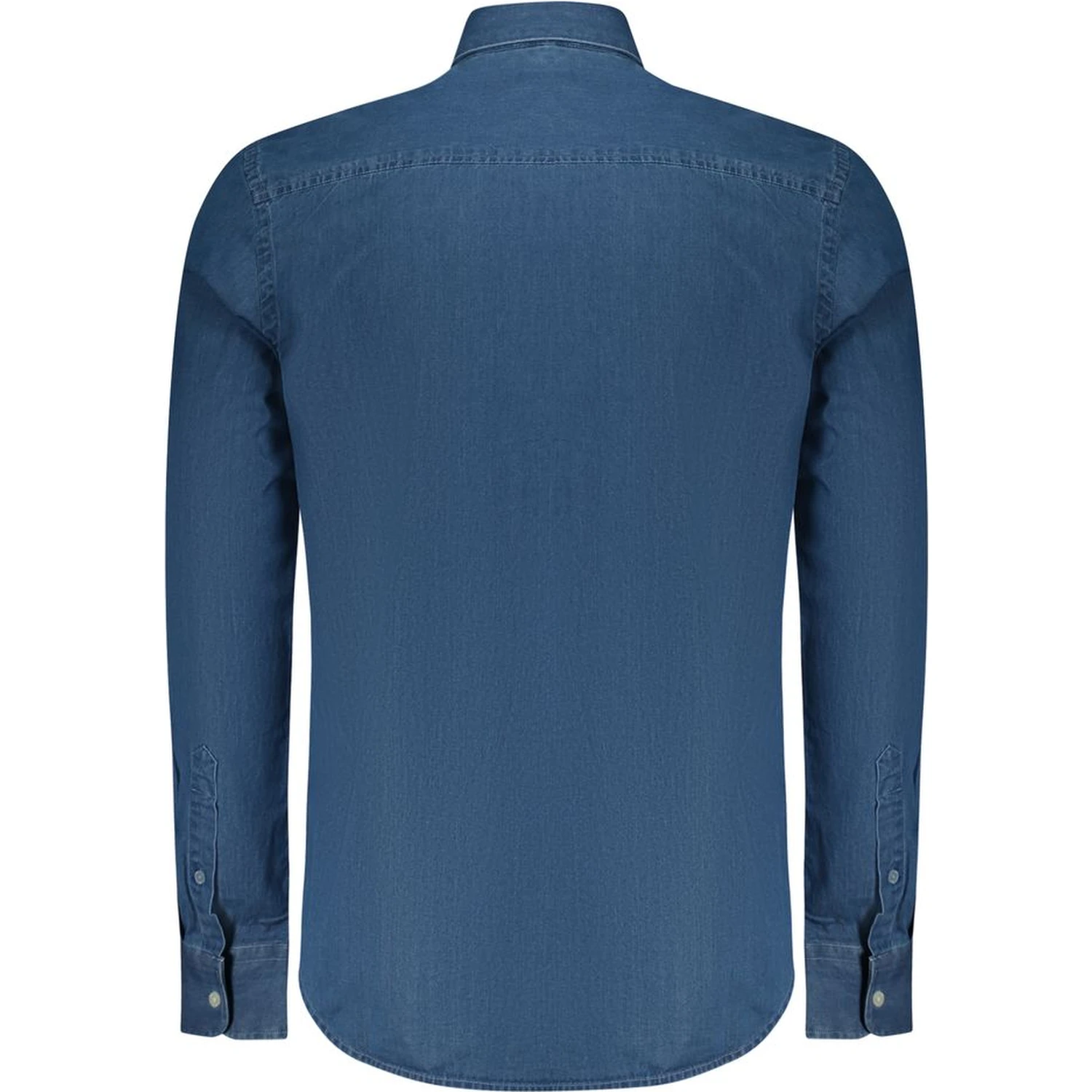 Blue Cotton Men Shirt