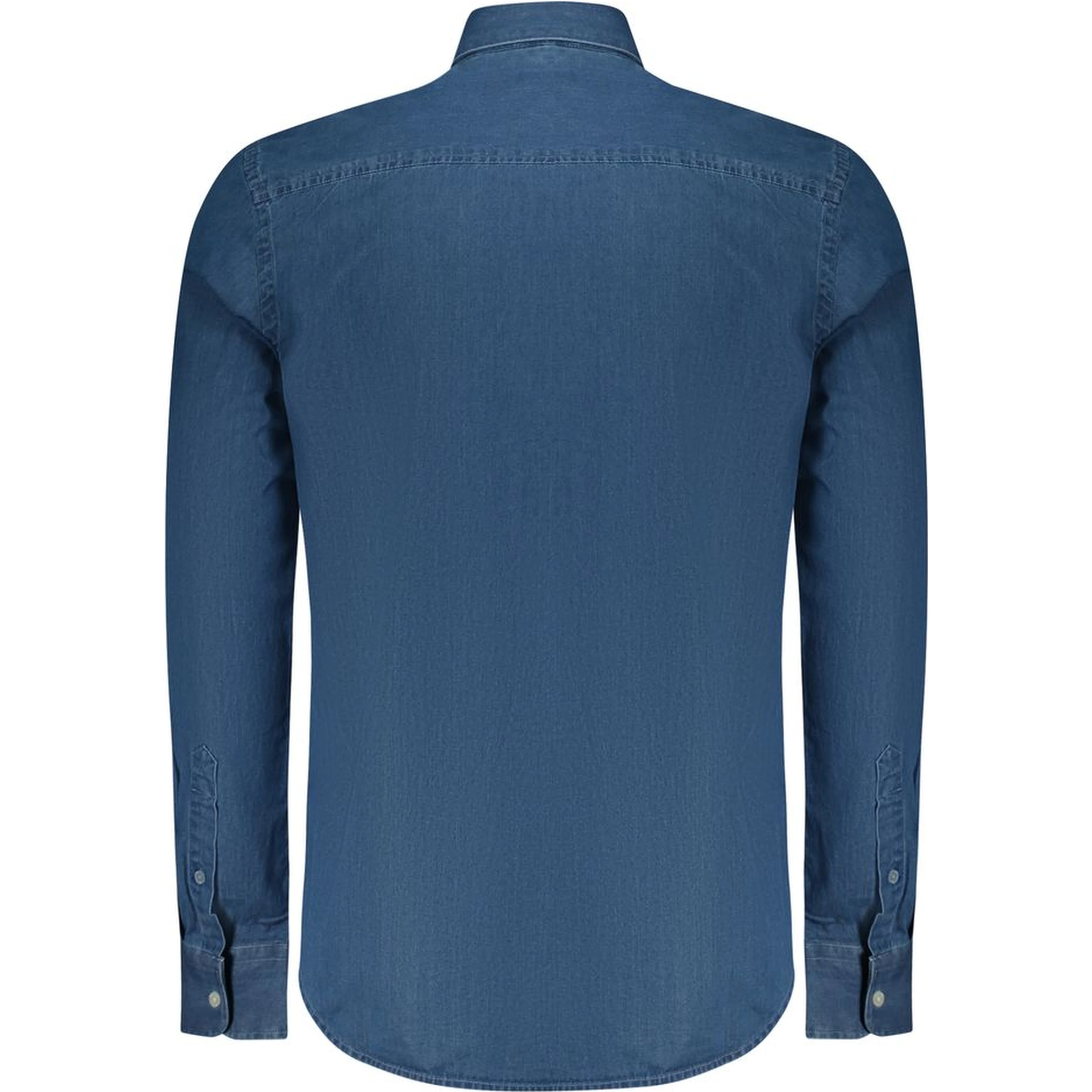 Blue Cotton Men Shirt