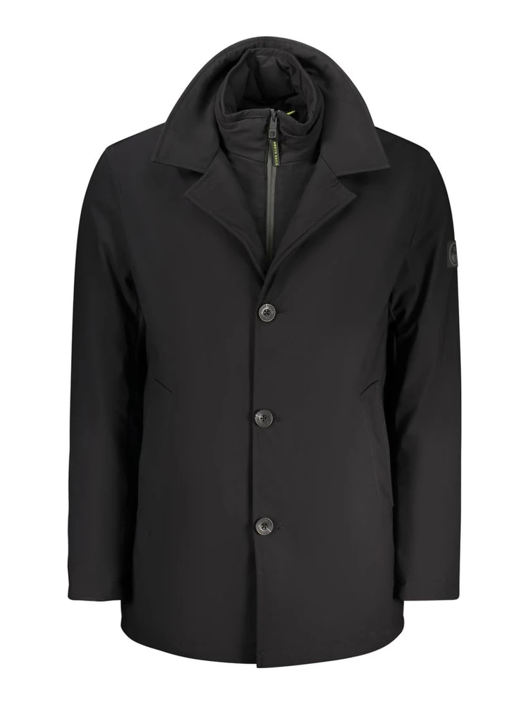 Black Polyester Men's Jacket
