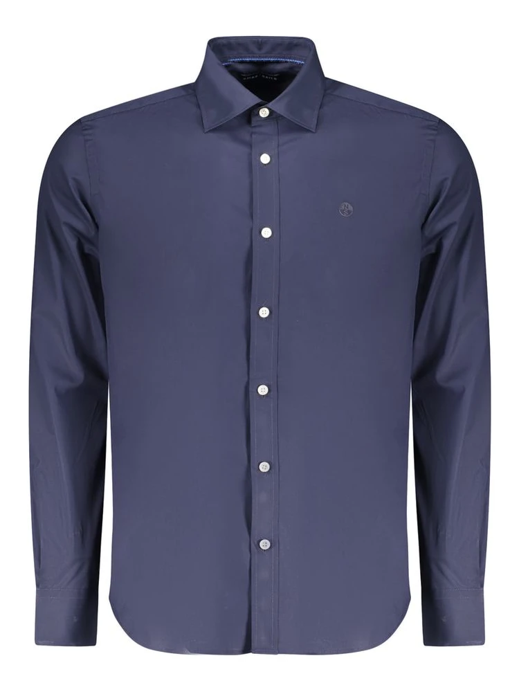 Blu Cotton Mens Shirt