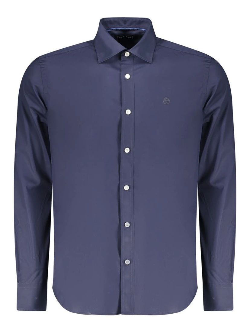 Blu Cotton Mens Shirt