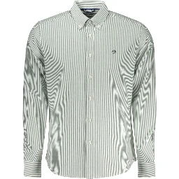 Green Cotton Men Shirt