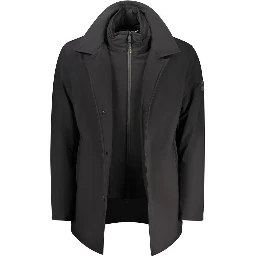 Black Polyester Men's Jacket