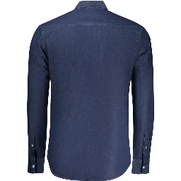 Blue Cotton Men's Shirt