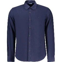 Blue Cotton Men's Shirt