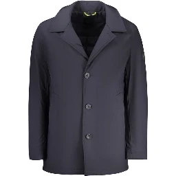 Blue Polyester Men's Jacket