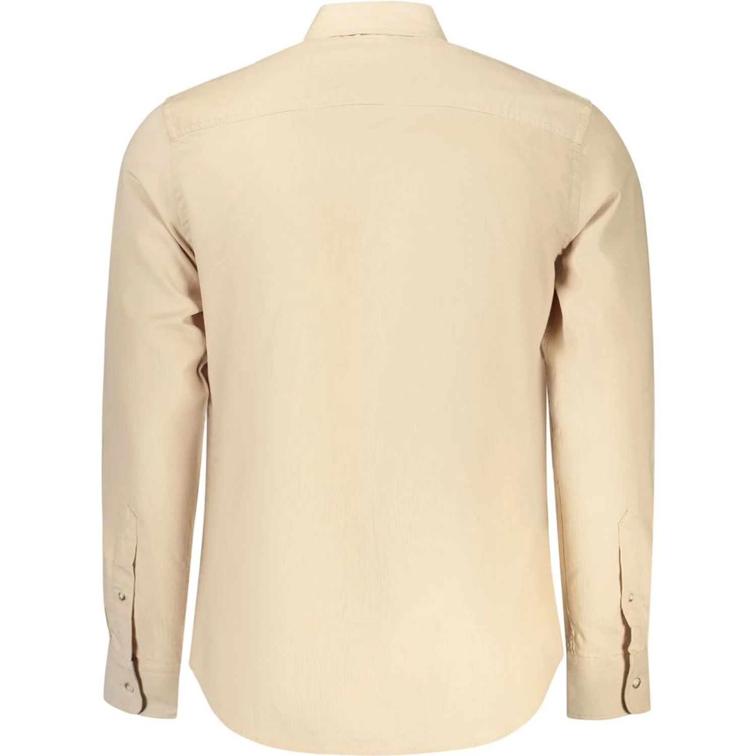 Beige Cotton Men Shirt