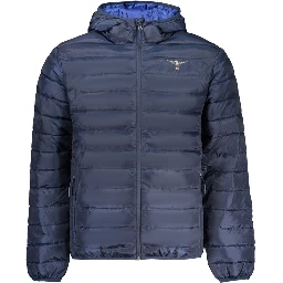 Blu Polyester Men's Jacket