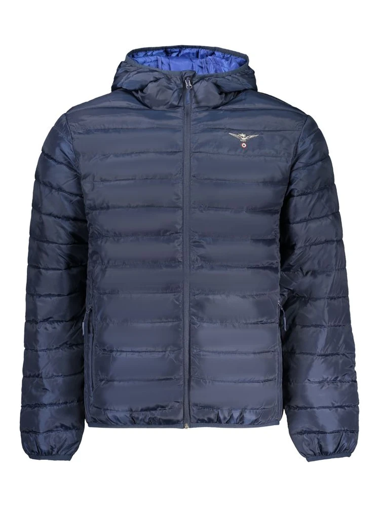 Blu Polyester Men's Jacket