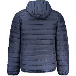 Blu Polyester Men's Jacket