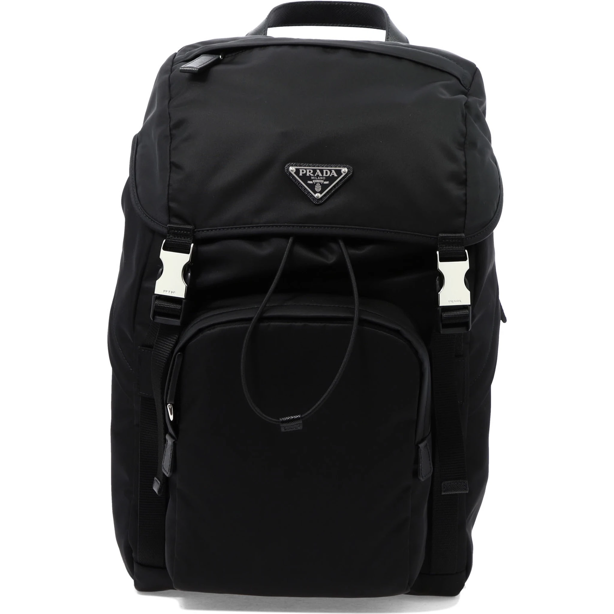 Re-Nylon and Saffiano leather backpack