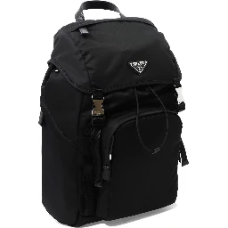 Re-Nylon and Saffiano leather backpack