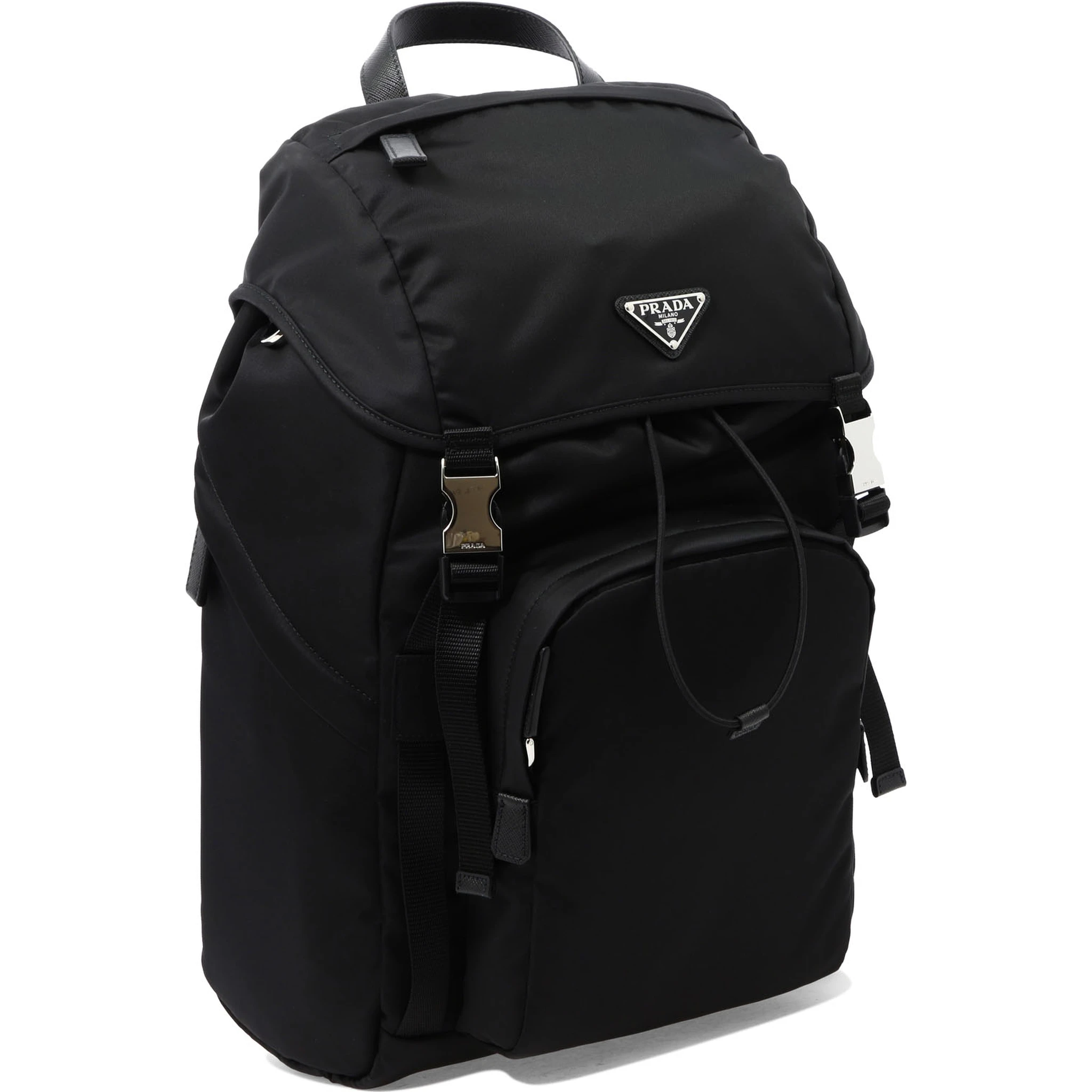 Re-Nylon and Saffiano leather backpack