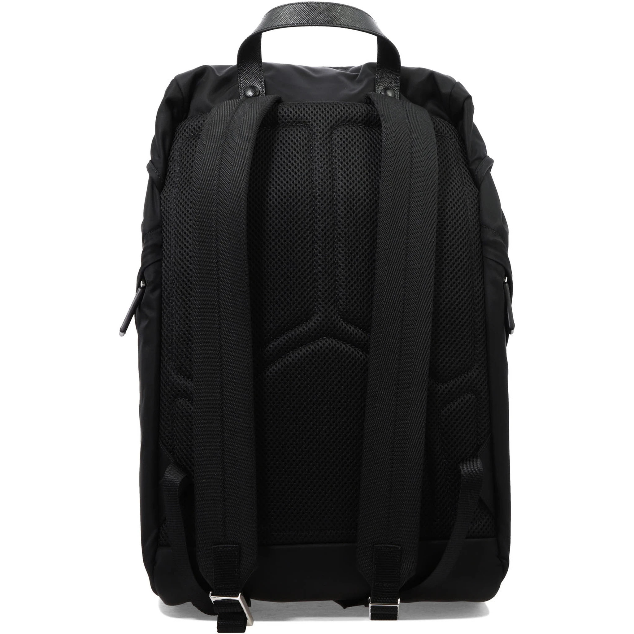 Re-Nylon and Saffiano leather backpack