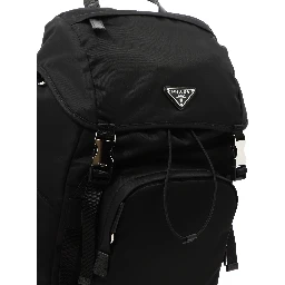 Re-Nylon and Saffiano leather backpack