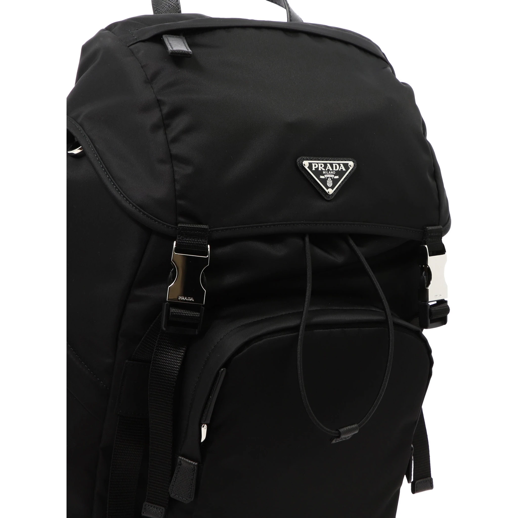 Re-Nylon and Saffiano leather backpack