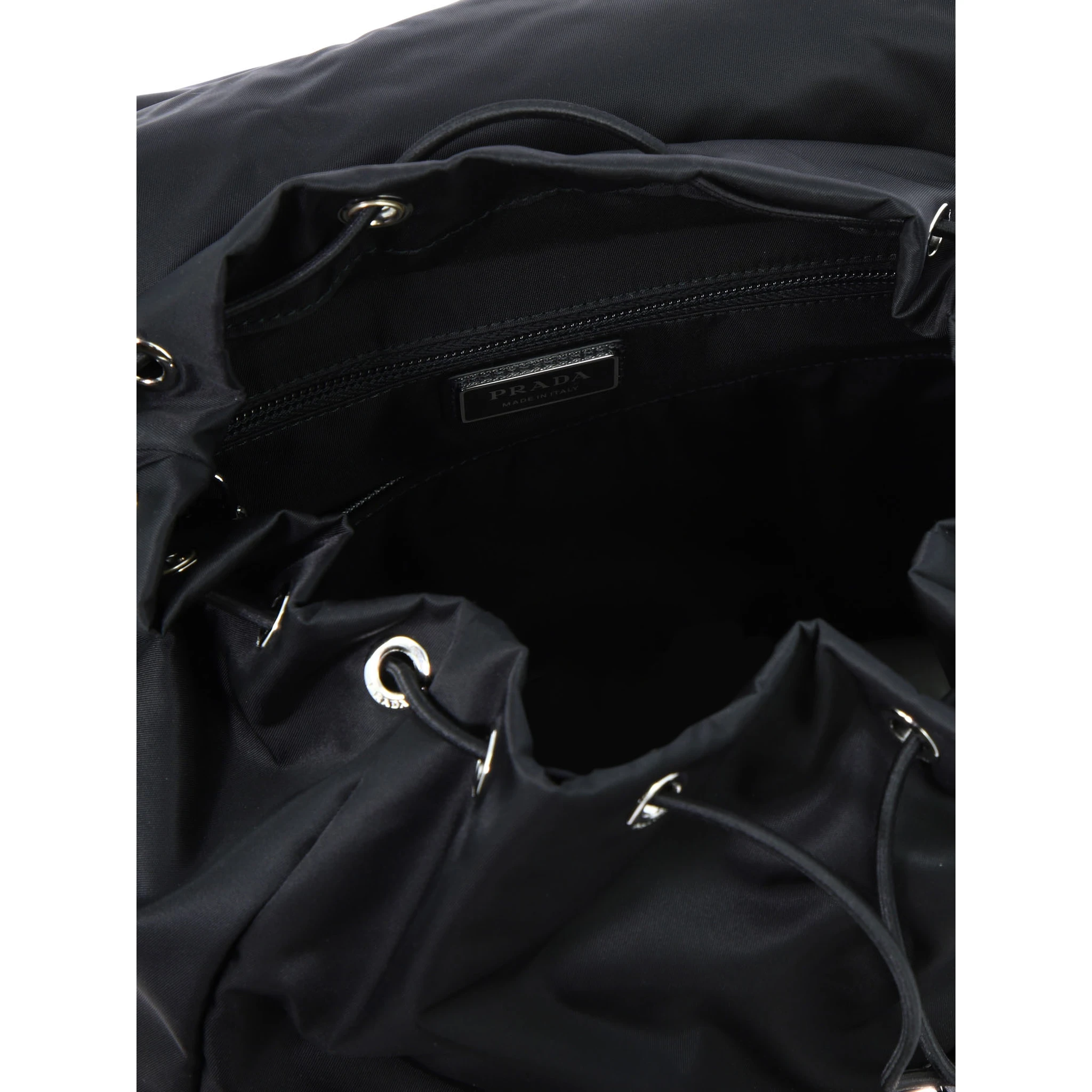 Re-Nylon and Saffiano leather backpack