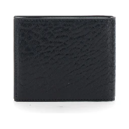 Revival Black Wallet with Gancini Buckle on the Front in Hammered Leather Man