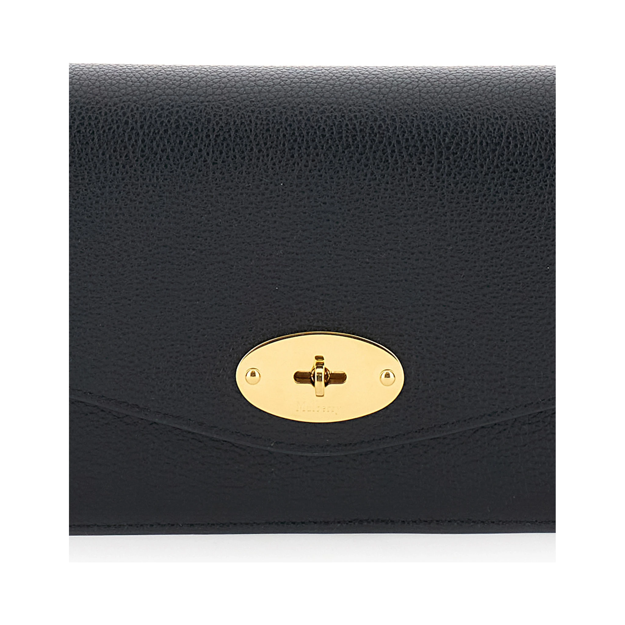 Darley Black Clutch with Chain Shoulder Strap in Hammered Leather Woman