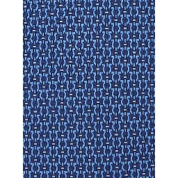 Blue Tie with Rear Tie Closure and All-Over Gancini Print in Silk Man