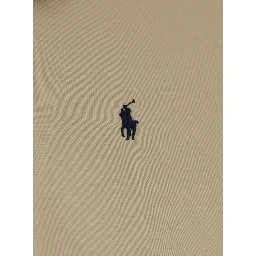 Beige Jacket with Pony Embroidered on the Front in Tech Fabric Man