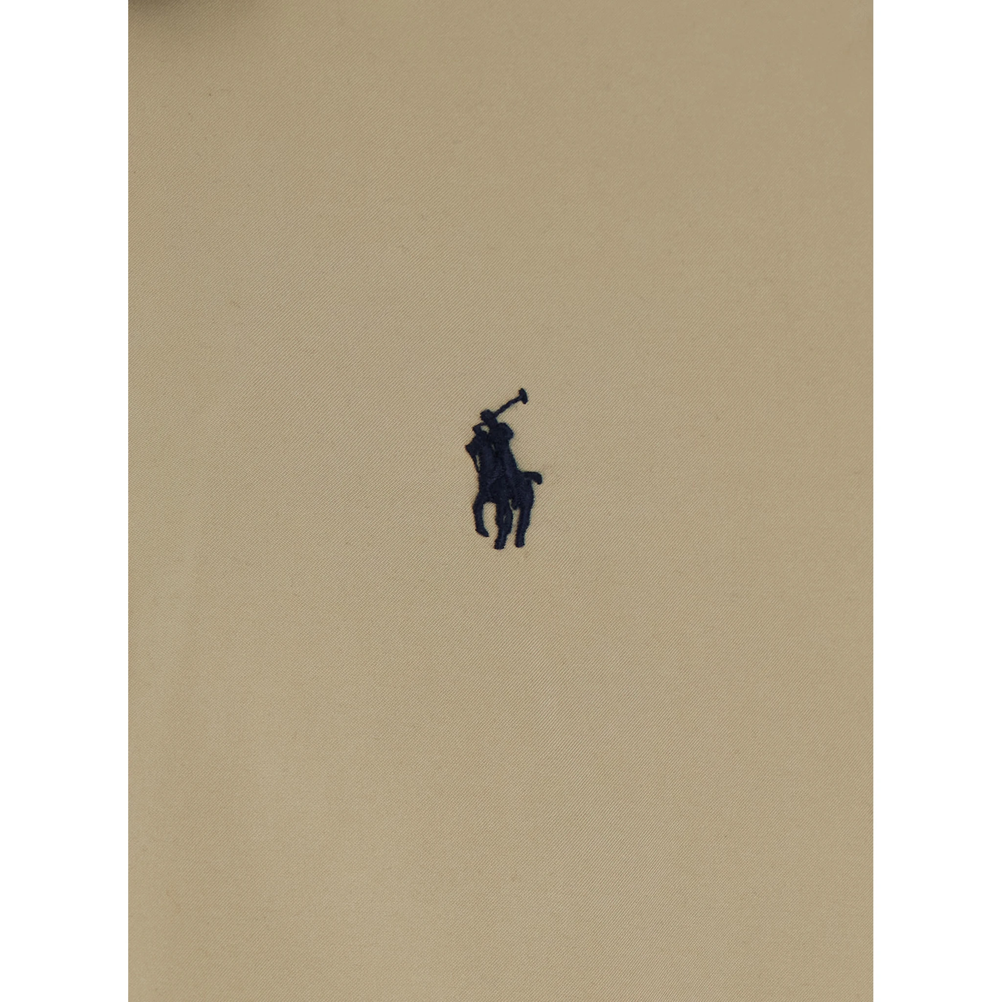 Beige Jacket with Pony Embroidered on the Front in Tech Fabric Man