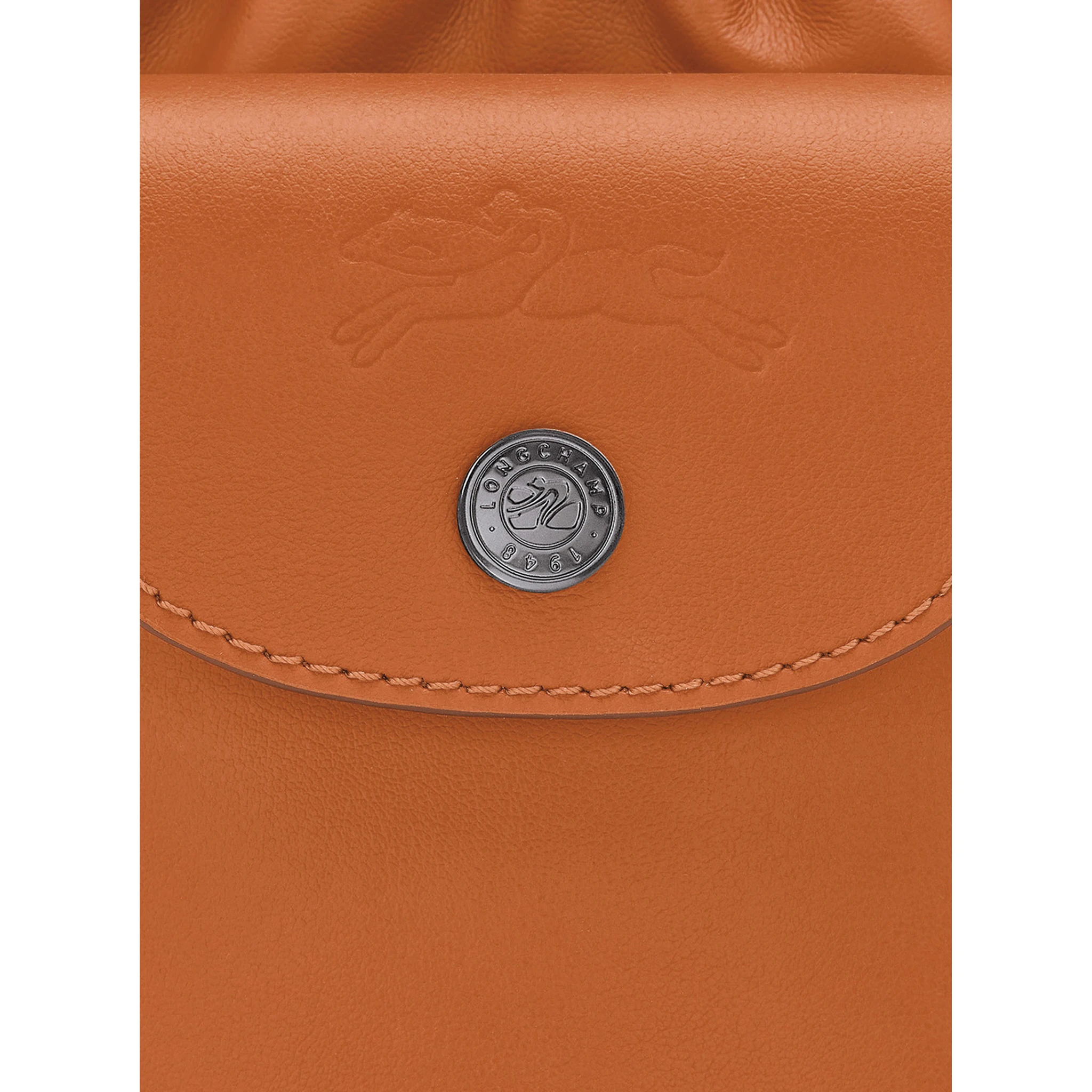 Le Pliage Xtra Brown Crossbody Bag with Drawstring Closure and Adjustable and Removable Shoulder Strap in Leather Woman