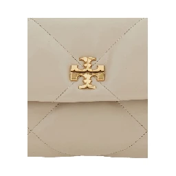 Kira Diamond Beige Crossbody Bag with Double T Logo in Quilted Leather Woman