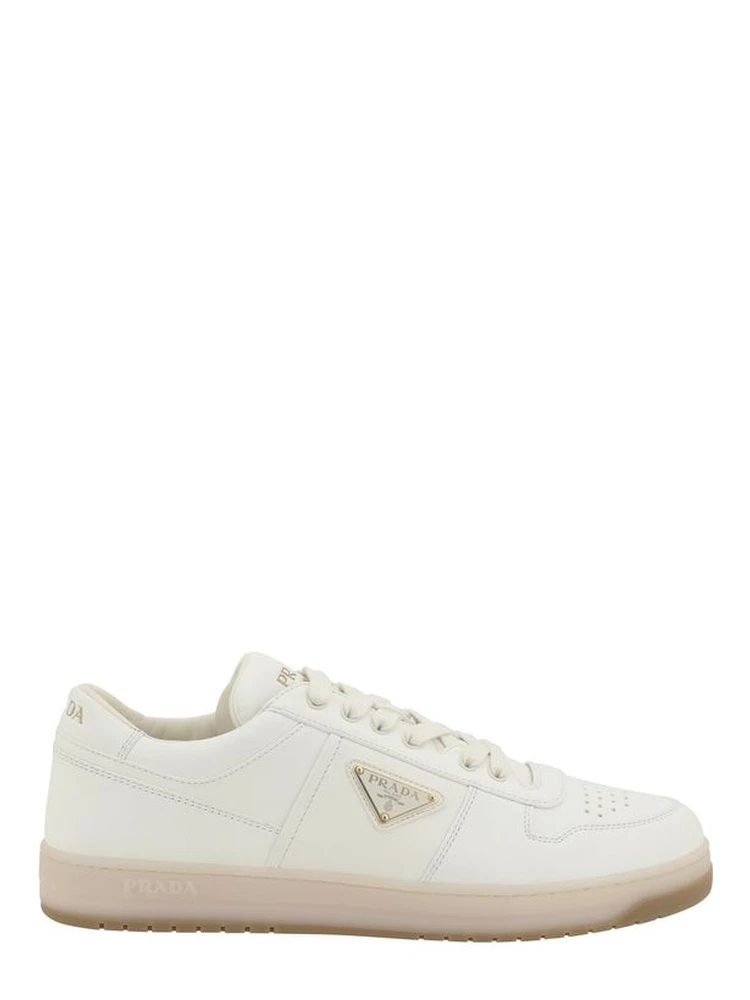 White Calf Leather Bos Taurus Low Top Sneakers