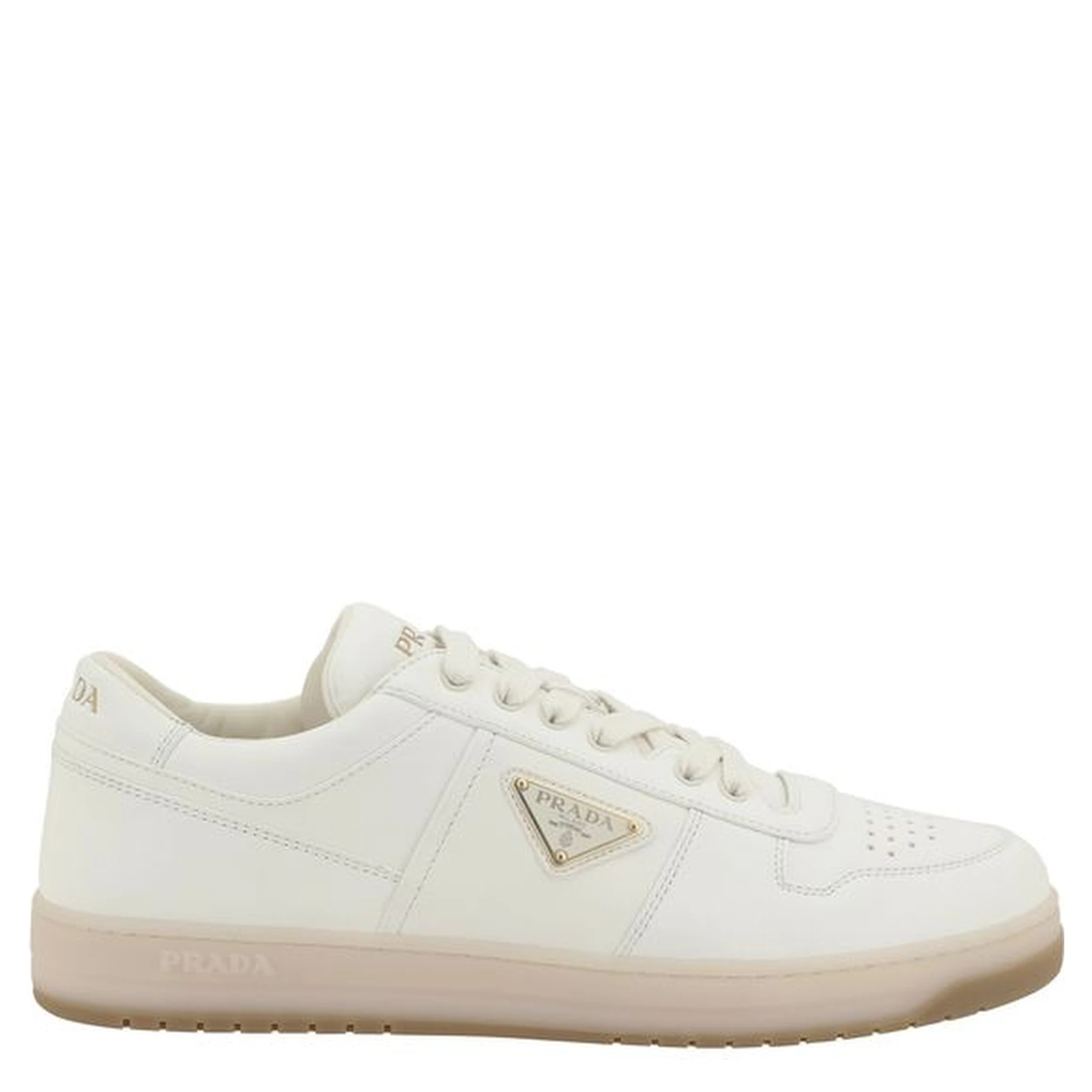 White Calf Leather Bos Taurus Low Top Sneakers