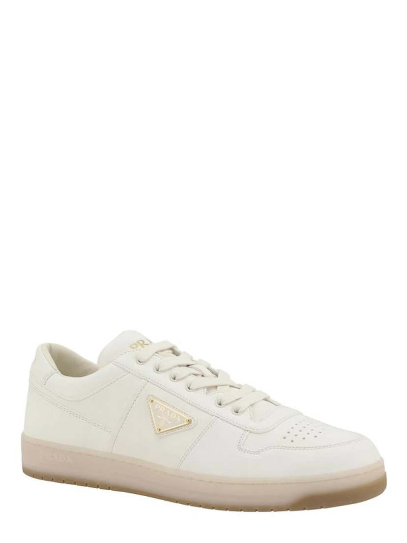 White Calf Leather Bos Taurus Low Top Sneakers