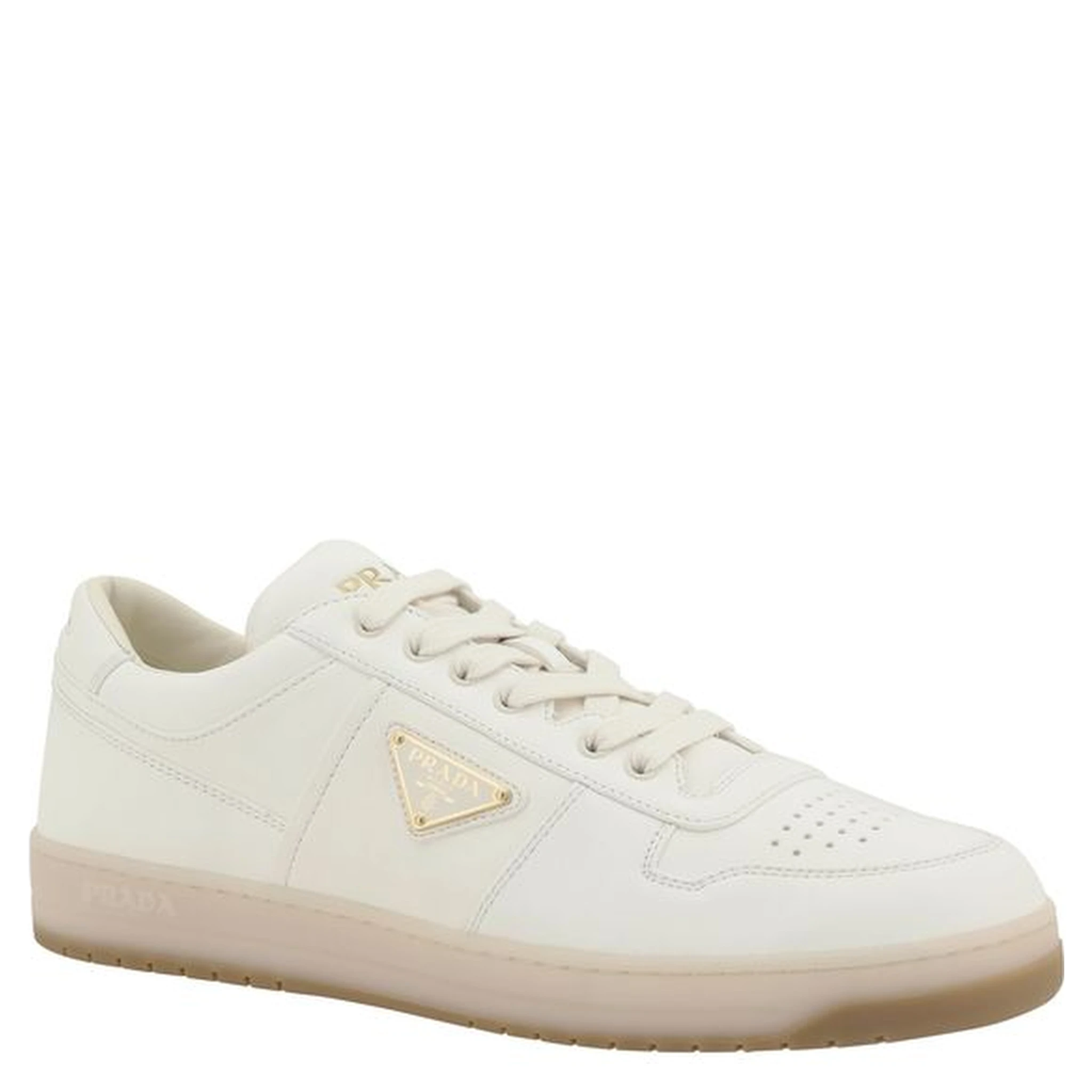 White Calf Leather Bos Taurus Low Top Sneakers