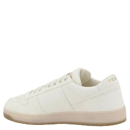 White Calf Leather Bos Taurus Low Top Sneakers