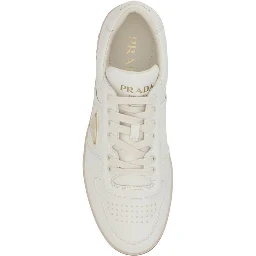 White Calf Leather Bos Taurus Low Top Sneakers