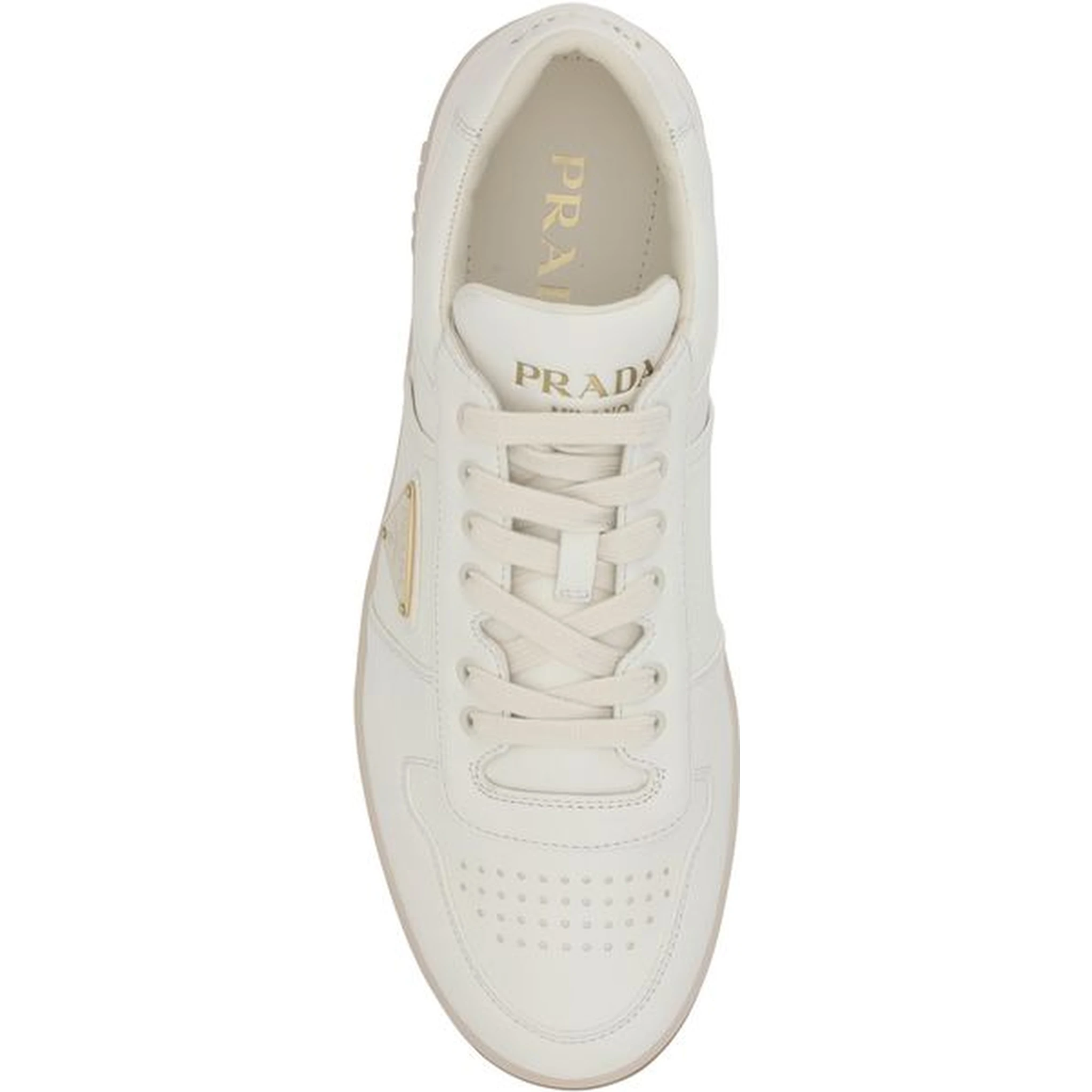 White Calf Leather Bos Taurus Low Top Sneakers