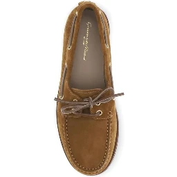 Brown Calf Leather Bos Taurus Slip-On Loafers